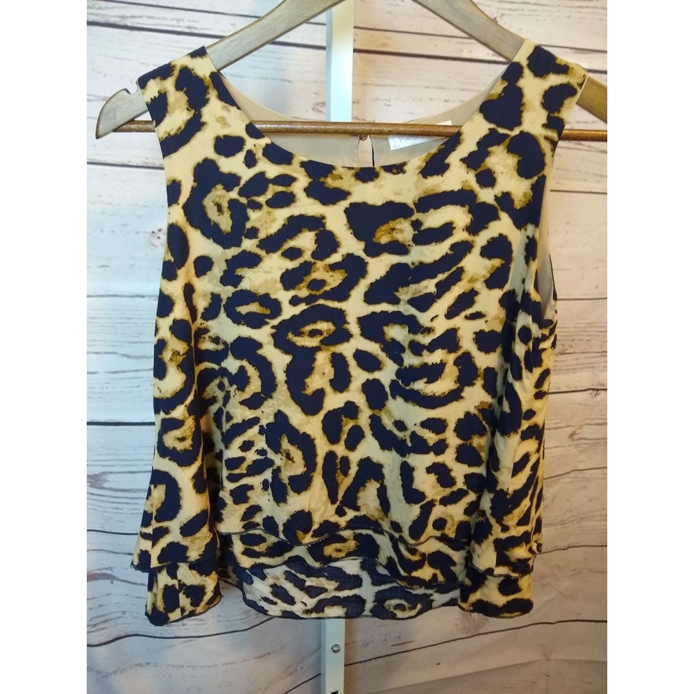 Porta Fortuna Animal Print Layered Tank